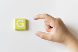 Hand gesture in sign language forming letter G by Digimastreys