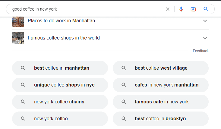 related searches keywords